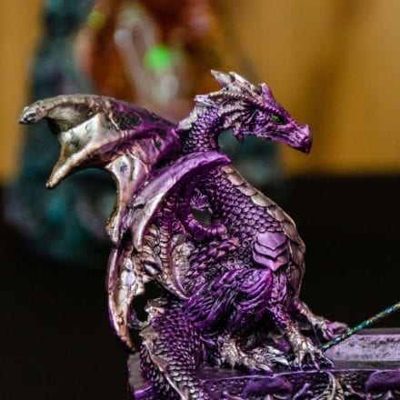 Purple Dragon Incense Burner - Dragon Extreme Close-Up