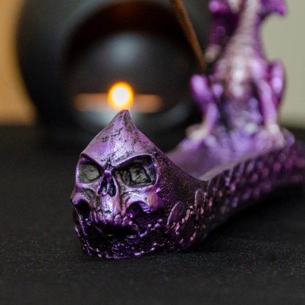 Purple Dragon Incense Burner - Front Detail