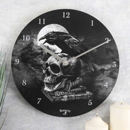Alchemy Poe Raven Wall Clock