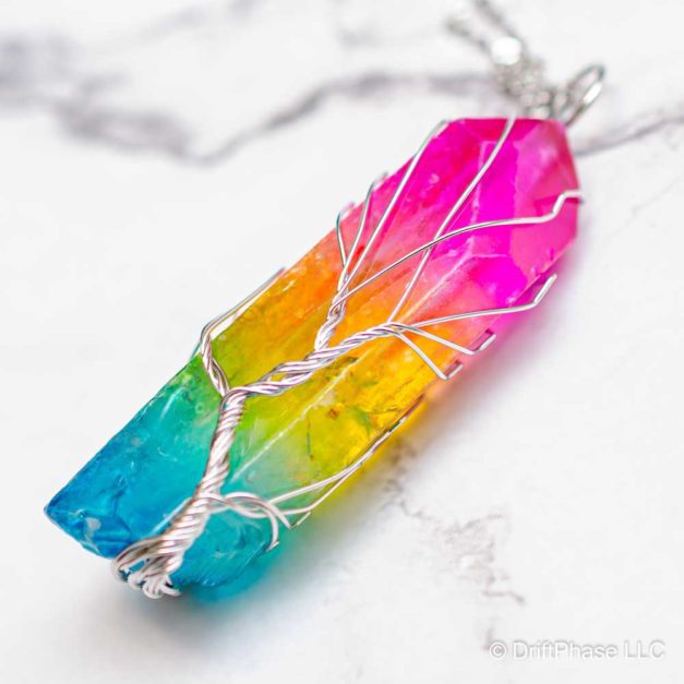 Rainbow Crystal Quartz Pendant - Close-Up Photo
