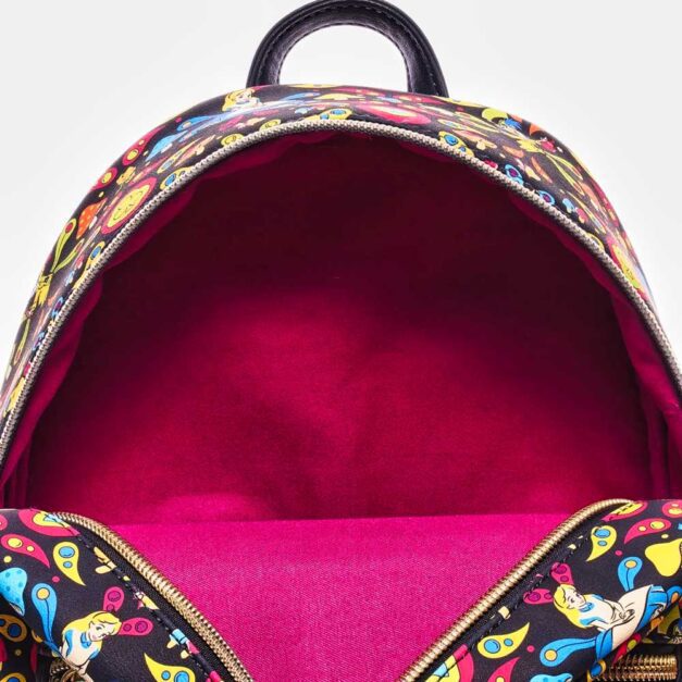 Loungefly Alice in Wonderland Retro Mini Backpack - Interior Lining
