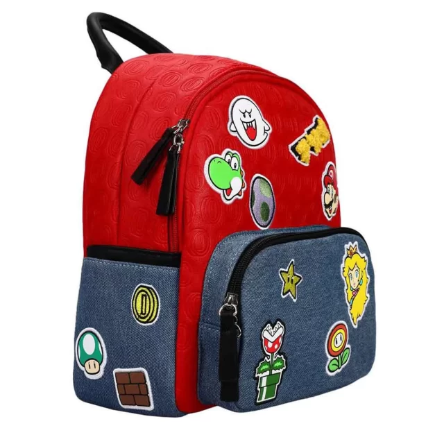 Super Mario Icon Patches Bioworld Mini Backpack