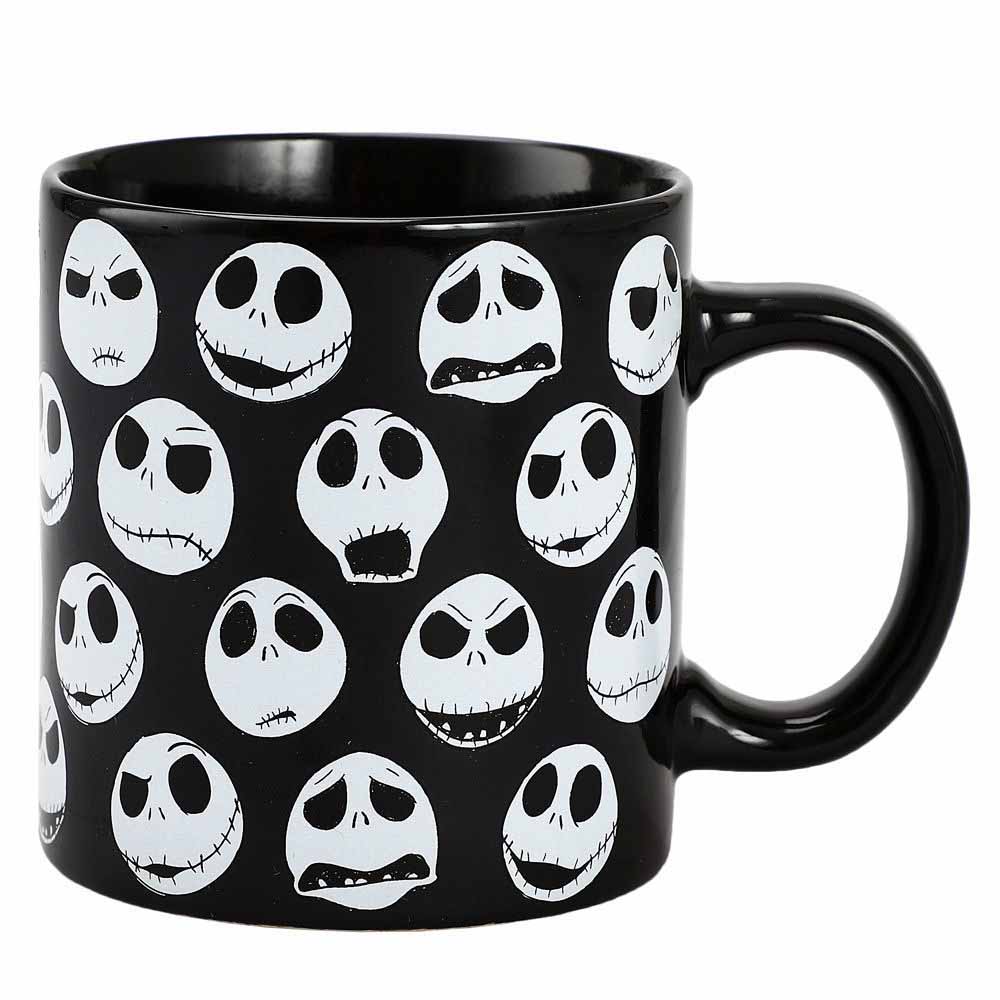 Disney Nightmare Before Christmas Sugar Skulls Jack and Sally Ceramic Mug  Set