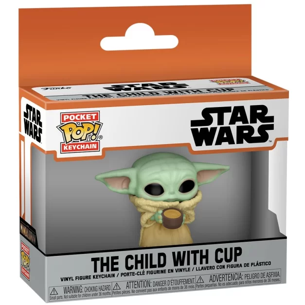 Star Wars Grogu "The Child with Cup" Pop! Keychain