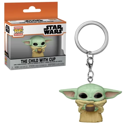 Star Wars Grogu "The Child with Cup" Pop! Keychain