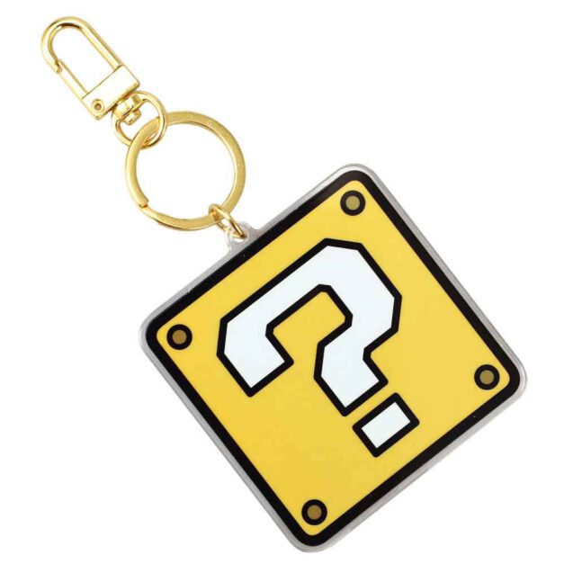 Super Mario Bros. Mystery Block Shaker Keychain - Back