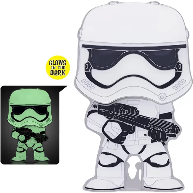 Glow-In-The-Dark Storm Trooper Pop! Enamel Pin - Star Wars the First Order